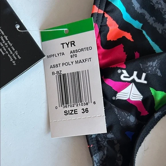 TYR Multicolor one-piece Swimsuit, Women's 36 (around size 10), NWT - Picture 5 of 10